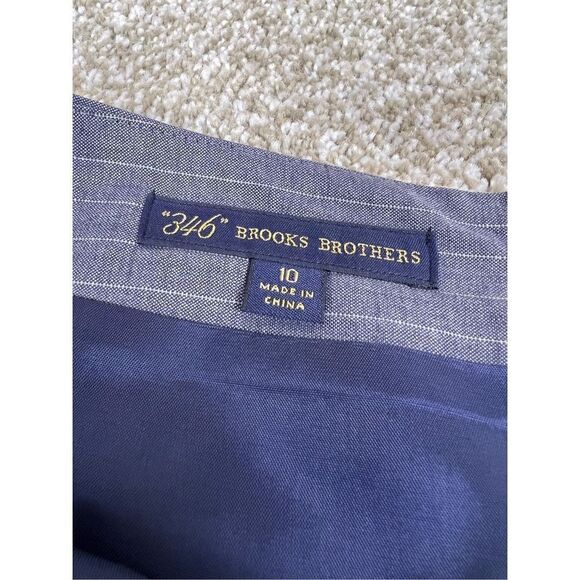 Brooks Brothers 346 women classic skirt grey striped size 10 - Picture 4 of 7